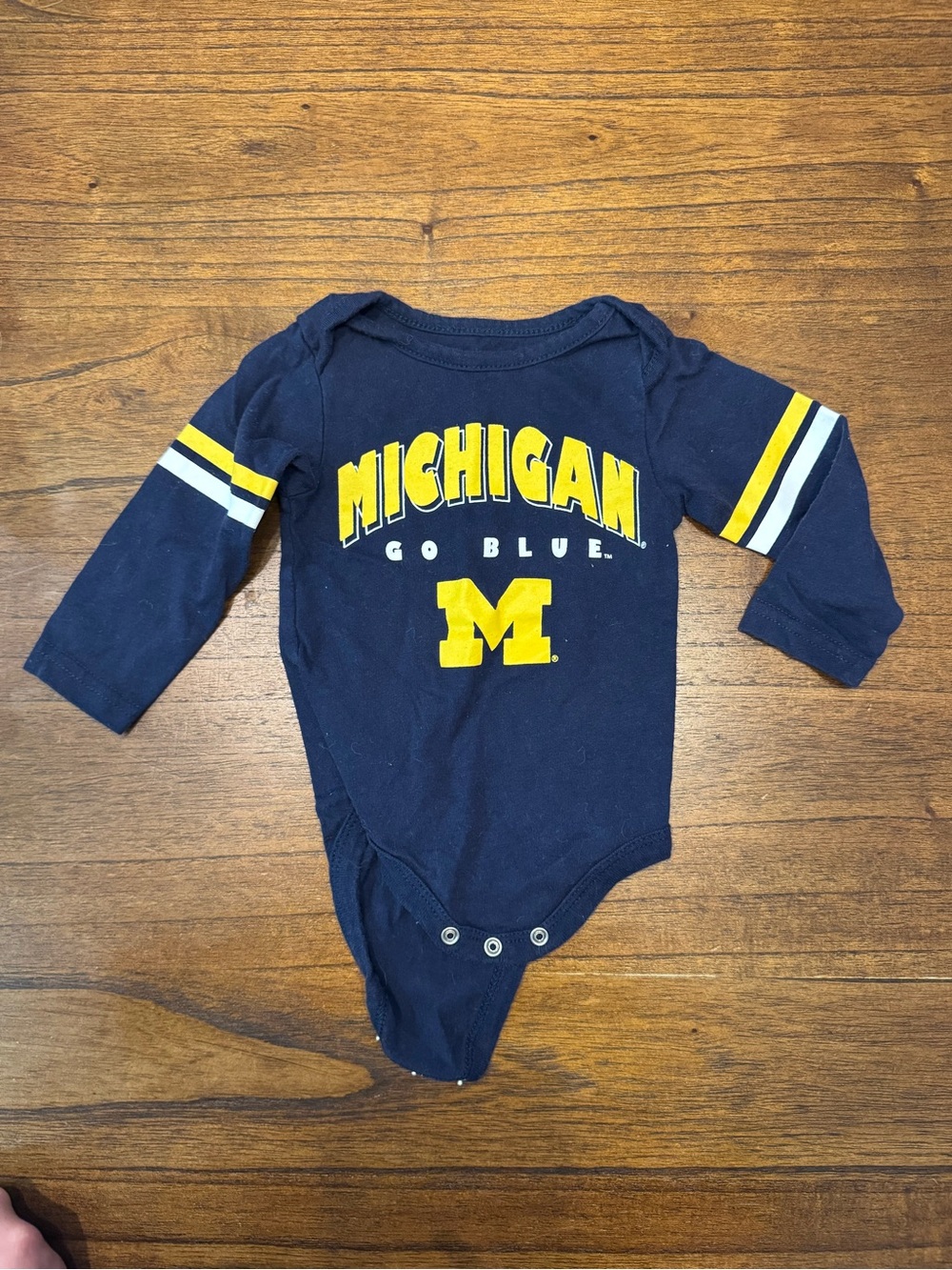 University of Michigan Navy & Yellow Baby One-Piece Bodysuit